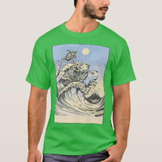 Camiseta Gran ola de Kanagawa Retro Japón