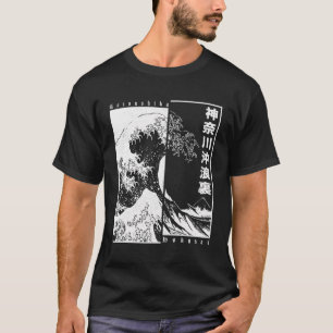 Camiseta Gran ola de la estética japonesa Kanagawa Hokusai