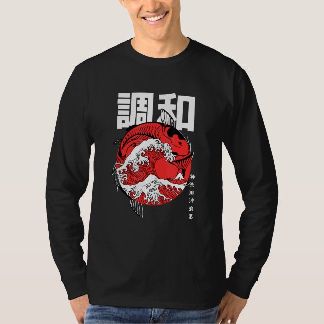 Camiseta Gran ola de pescado de Kanagawa (Anverso)