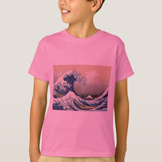 Camiseta Gran ola de pintura japonesa Kanagawa (Anverso)