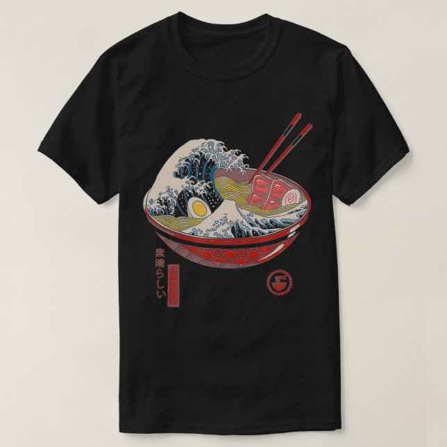 Camiseta Gran ola de Ramen (Diseño del anverso)