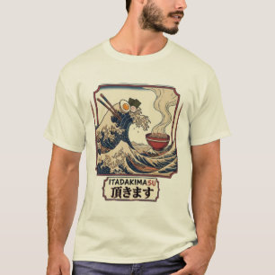Camiseta Gran Ola de Ramen Arte de Comida Japonesa
