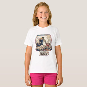 Camiseta Gran Ola de Ramen Arte de Comida Japonesa