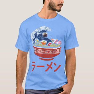 Camiseta Gran ola de Ramen de fideos japoneses Kanagawa Kaw