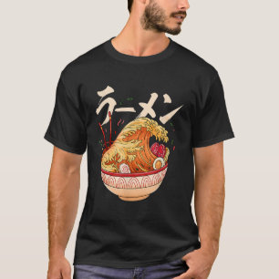 Camiseta Gran ola de Ramen de fideos japoneses Kanagawa Udo