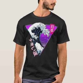 Camiseta Gran ola estética japonesa de los años 90