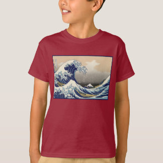 Camiseta Gran Ola frente a Kanagawa y Monte Fuji Mar de Jap