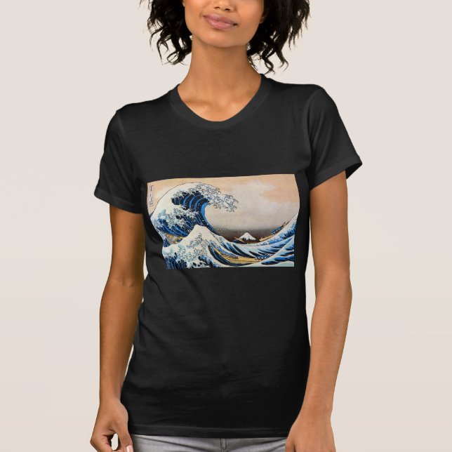 Camiseta Gran ola, Hokusai, Ukiyo-e (Anverso)