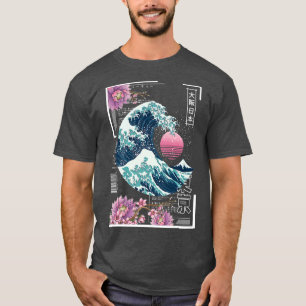 Camiseta Gran ola japonesa de ondas de vaporización sinthwa