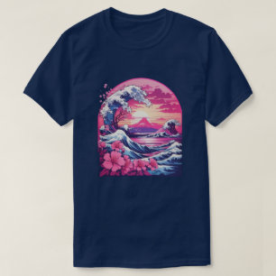 Camiseta Gran ola japonesa de ondas de vaporización sinthwa