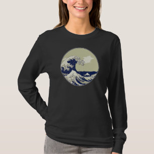 Camiseta Gran ola japonesa Kanagawa Monte Fuji Woodblock