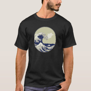 Camiseta Gran ola japonesa Kanagawa Monte Fuji Woodblock