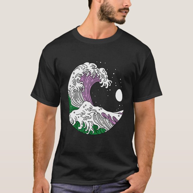 Camiseta Gran ola japonesa Orgullo género género gay gay (Anverso)