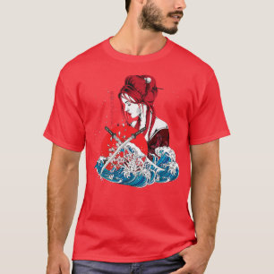 Camiseta Gran ola Kanagawa Japón, Anime