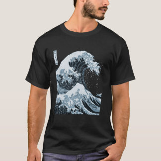 Camiseta Gran Ola Oceánica Arte Famoso