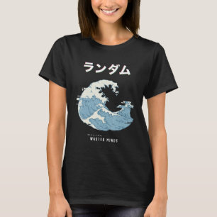 Camiseta Gran ola retro de vaporwave estética Glitch 80