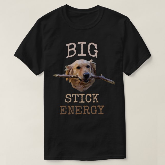 Camiseta Gran Palo Energy Funny Golden Retriever Gif (Diseño del anverso)