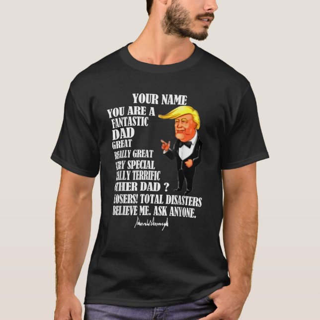 Camiseta Gran papá gracioso Donald Trump regalo del Día del (Anverso)