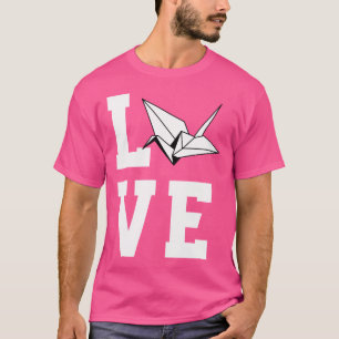 Camiseta Gran Papel de amor Aparato de rana plegable Japón