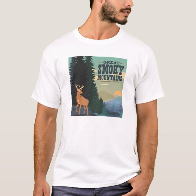 Camiseta Gran Parque Nacional de Montañas Smoky (Anverso)