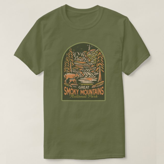 Camiseta Gran Parque Nacional de Montañas Smoky (Diseño del anverso)