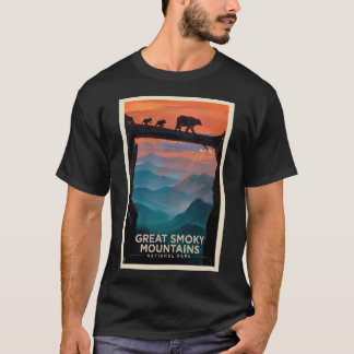 Camiseta Gran Parque Nacional de Montañas Smoky - Cruce de 