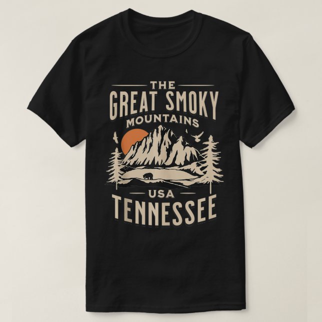 Camiseta Gran Parque Nacional de Montañas Smoky Tennessee O (Diseño del anverso)