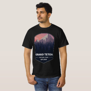 Camiseta Gran Parque Nacional de Teton Wyoming Campista de 