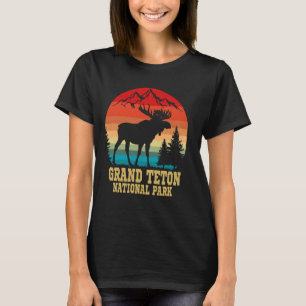 Camiseta Gran Parque Nacional de Teton Wyoming Trav Retro M