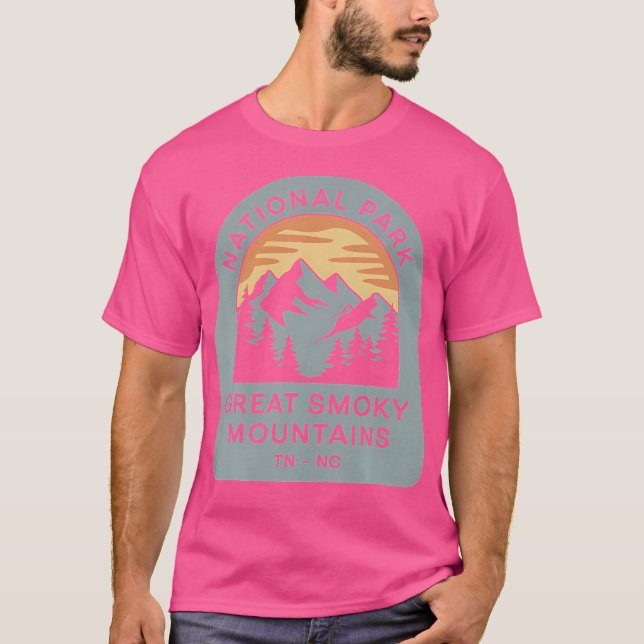Camiseta Gran Parque nacional Montañas Humeantes Senderismo (Anverso)