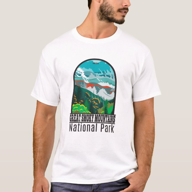 Camiseta Gran Parque nacional Montañas Smoky Vintage (Anverso)