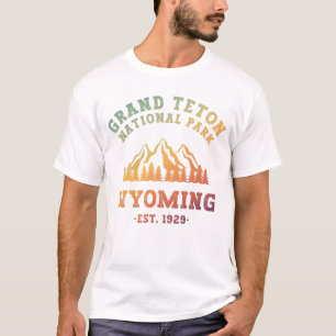 Camiseta Gran Parque Nacional Teton Gradiente Wyoming USA