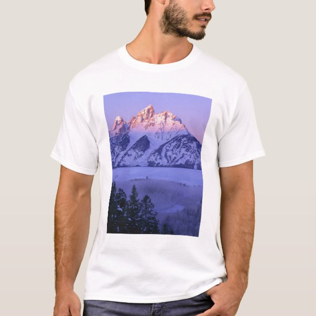 Camiseta GRAN PARQUE NACIONAL TETON, WYOMING. EE.UU. Niebla (Anverso)