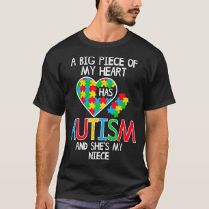 Camiseta Gran Parte De Mi Corazón Tiene Autismo Niece Conci