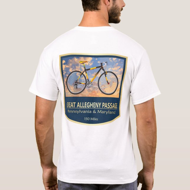 Camiseta Gran pasaje de Allegheny (bicicleta2) 2 (Reverso)