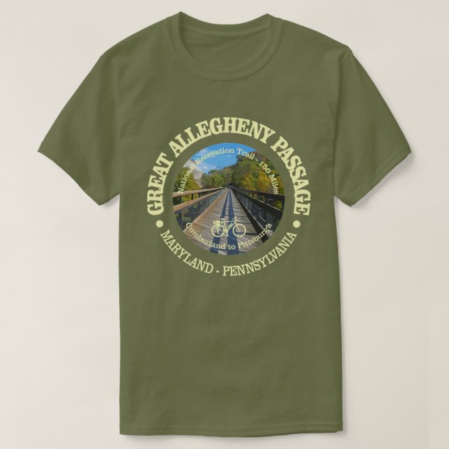 Camiseta Gran pasaje de Allegheny (ciclismo c) (Diseño del anverso)