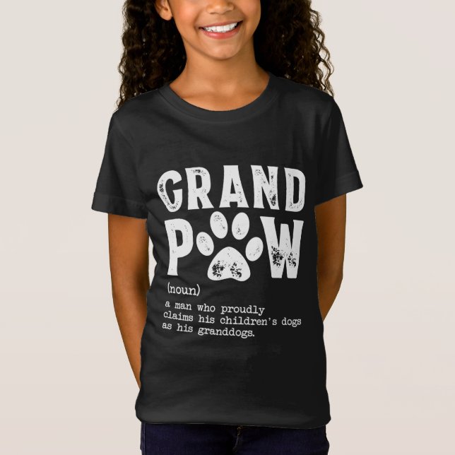 Camiseta Gran Paw Abuelo Perro Papá Definición Padre Pawpa (Anverso)