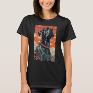 Camiseta Gran perro danés estético japonés Ukiyo 5