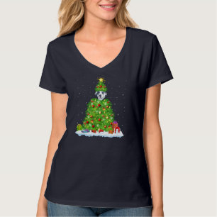 Camiseta Gran Perro Danés Navidad Arbol iluminado Gracioso