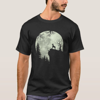 Camiseta Gran Perro Danés Y Aúl De Luna En Halloween De Per