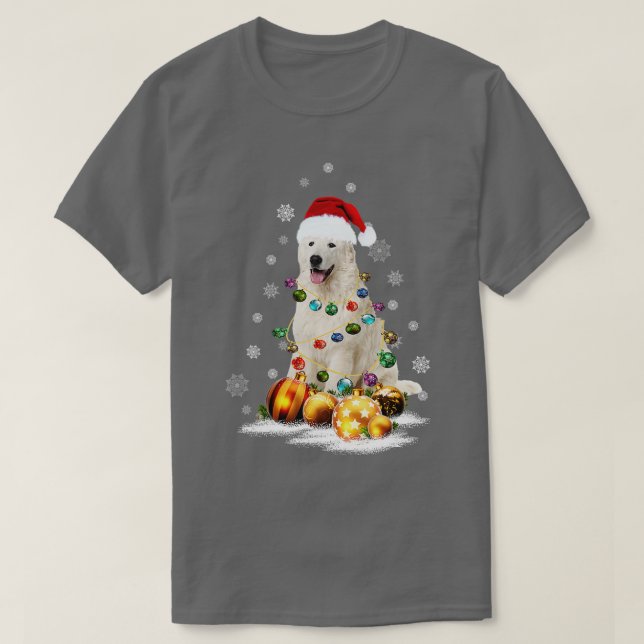 Camiseta Gran perro de los Pirineos ilumina a Navidades que (Diseño del anverso)
