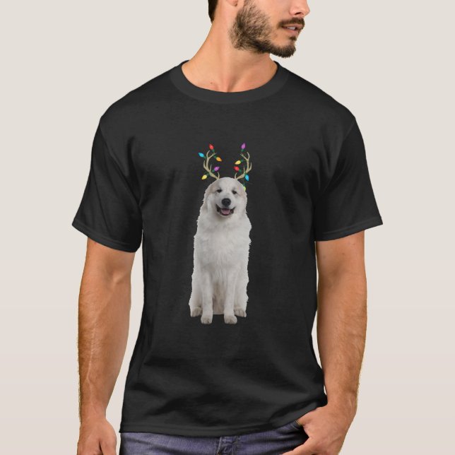 Camiseta Gran Perro de Navidad Reno Pirineos (Anverso)