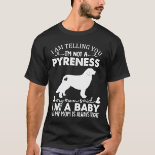 Camiseta Gran Perro Pirineos para Mujeres Mamá Perrita