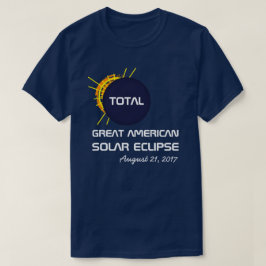 Camiseta Gran personalizable estadounidense de eclipse sola