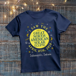 Camiseta Gran Personalizado del Eclipse Solar Norteamerican