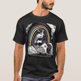 Camiseta Gran Personalizado Metalizado Unicornio con vibrac