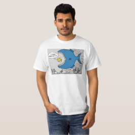 Camiseta Gran pez a punto de comer un pequeño tanque de pes