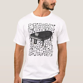 Camiseta Gran piano musical notas músico pianista