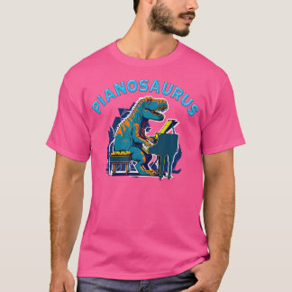 Camiseta Gran Piano Pianista Dinosaurio T Rex Music Pianosa