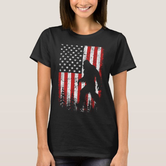 Camiseta Gran Pie 4 De Julio Bandera Estadounidense Patriót (Anverso)